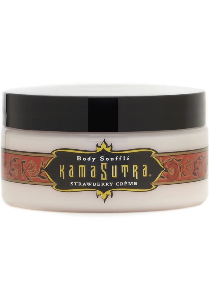 Kama Sutra Body Souffle Kissable Cream For Sensual Massage 7.5 Ounce Strawberry Crème