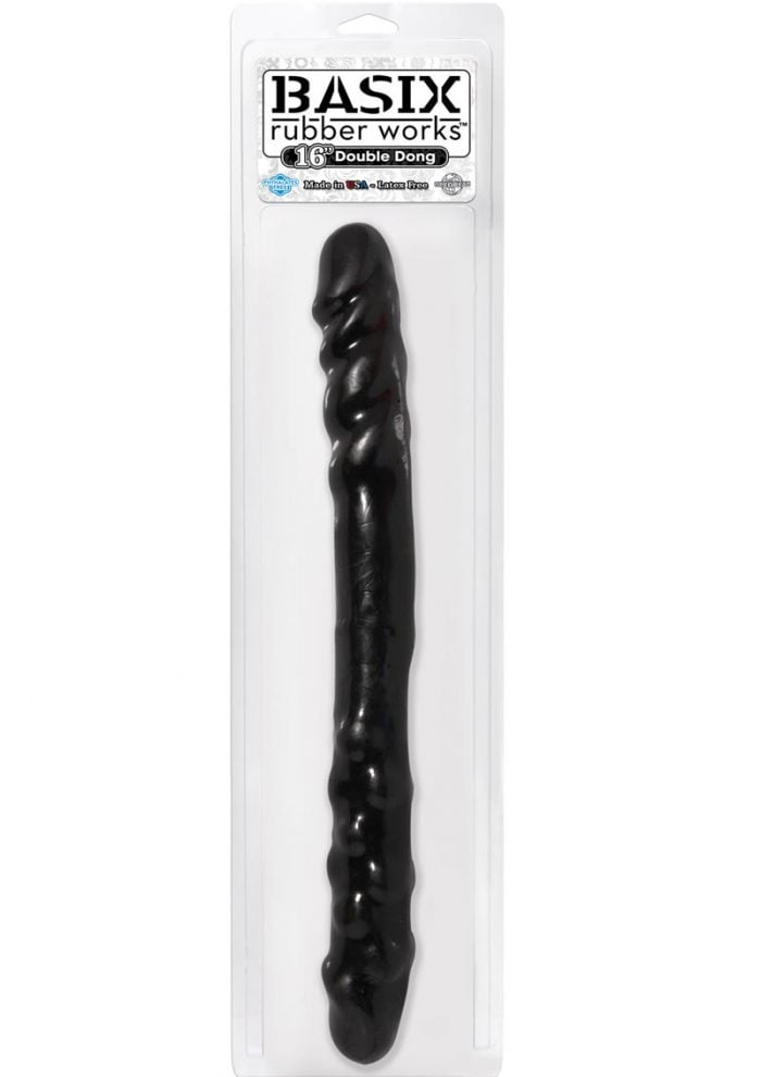 Basix Rubber Works 16 Inch Double Dong Black