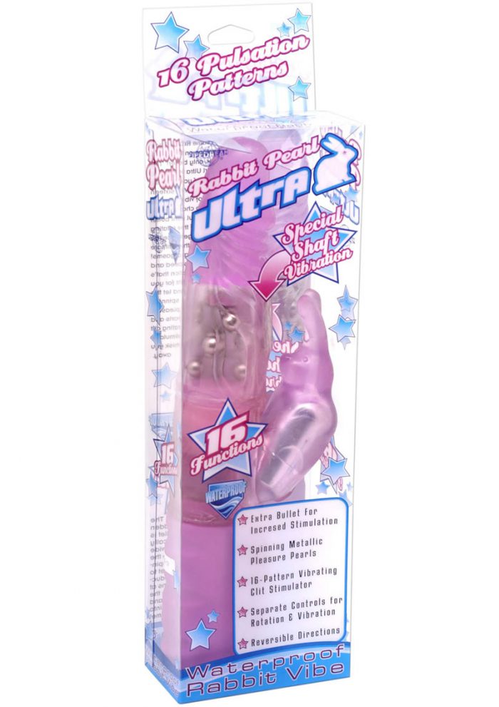 Rabbit Pearl Ultra Vibrator Waterproof 10.75 Inch Pink