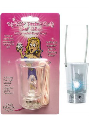 Light Up Pecker Party Shot Glass With Hang String Clear