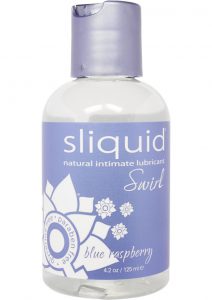 Sliquid Swirl Intimate Water Based Lubricant Blue Raspberry 4.2 Ounce