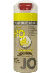 Jo H2O Flavored Water Based Lubricant Banana Lick 4 Ounce