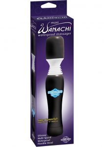 Maxi Wanachi Silicone Massager Waterproof 9 Inch  Black