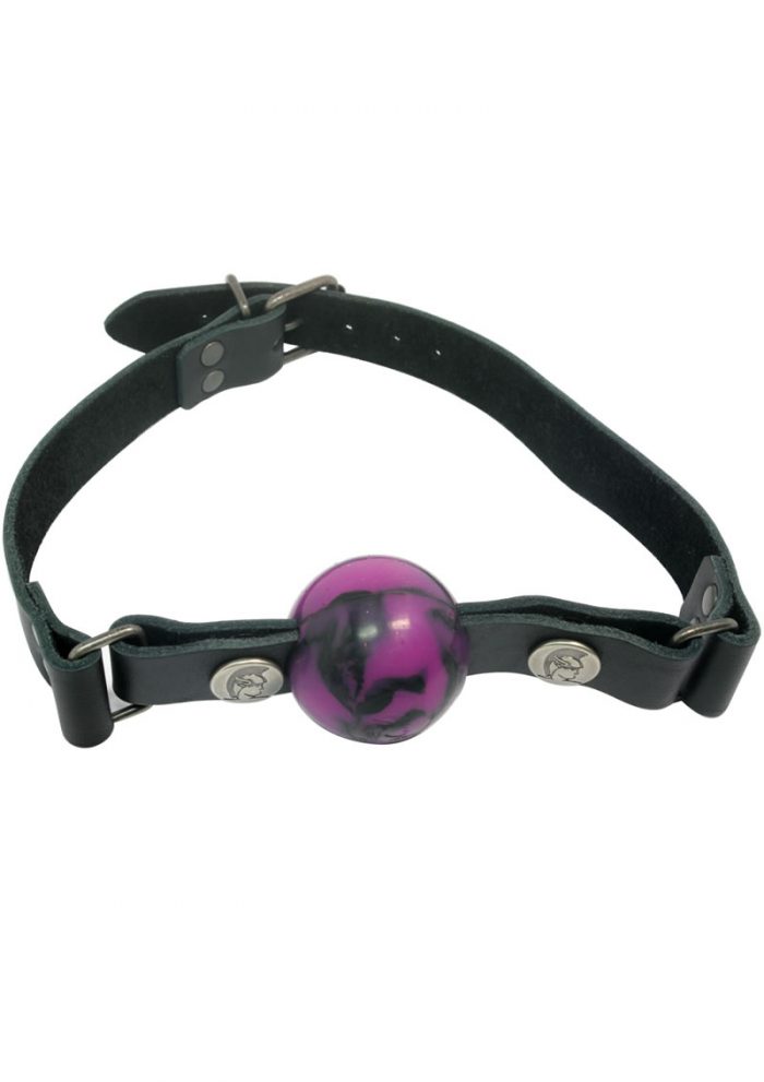 Removable Silicone Ball Gag 1.5 Inch Purple