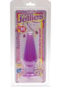 Crystal Jellies Medium Butt Plug Sil A Gel Purple