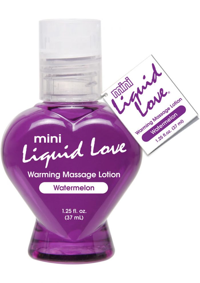 Mini Liquid Love Flavored Warming Massage Lotion Watermelon 1.25 Ounce