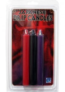 Japanese Drip Candles Assorted Colors 3 Per Pack