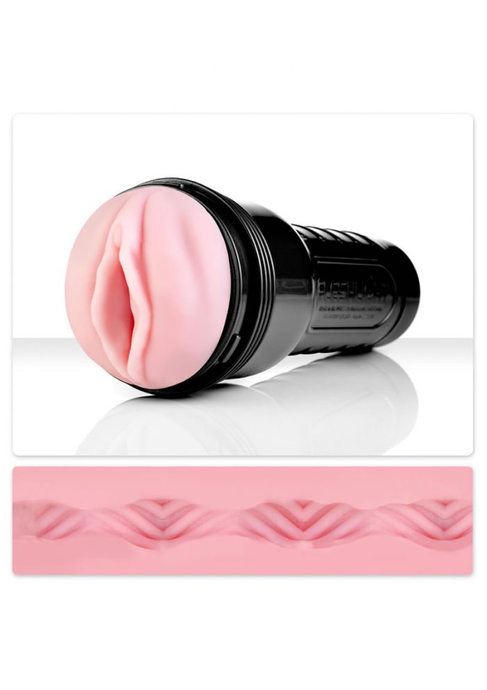 Fleshlight Toys Vortex Lady Pussy Textured Masturbator Pink With Black Case
