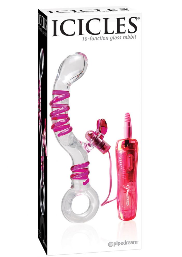 Icicles No 16 Glass Vibrator 9 Inch Clear