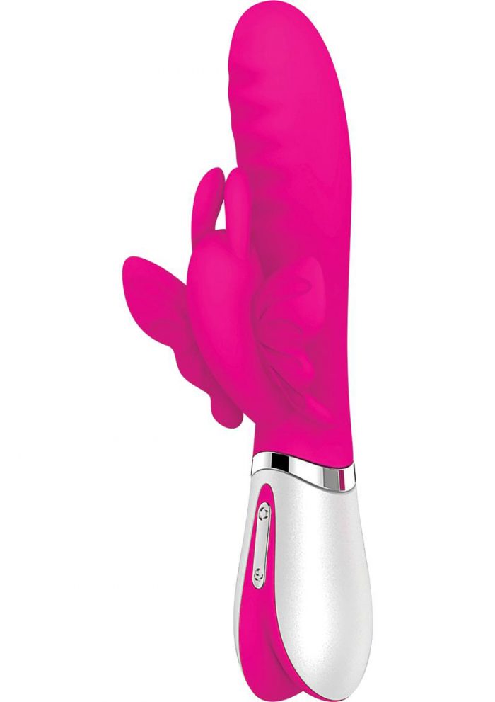 Wings of Desire Rechargeable Silicone Vibrator Waterproof Pink 7.75 Inch