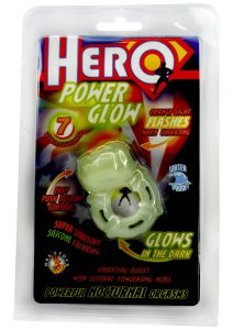 Hero Power Glow Glow In The Dark Cockring Waterproof Green