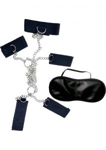Dominant Submissive 4 Cuffs And Collar Black