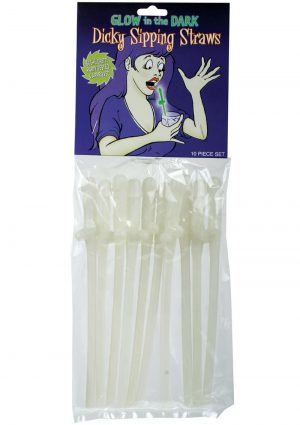 Bachelorette Party Favors Glow In The Dark Dicky Sipping Straws 10 Each Per Pack