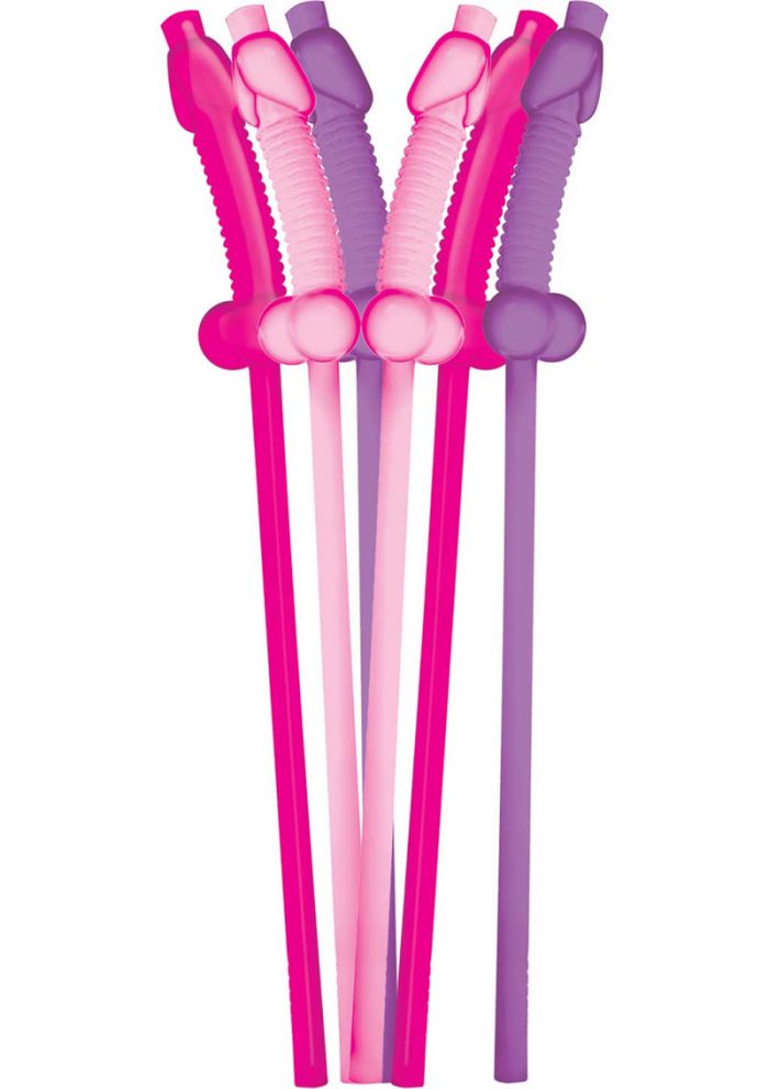 Bachelorette Party Flexible Dicky Super Straws 10 Per Pack