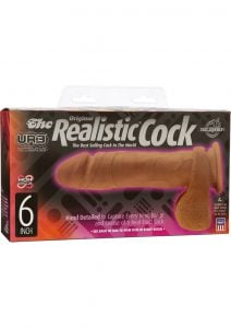 The Original Realistic Cock UR3 Dildo 6 Inch Brown
