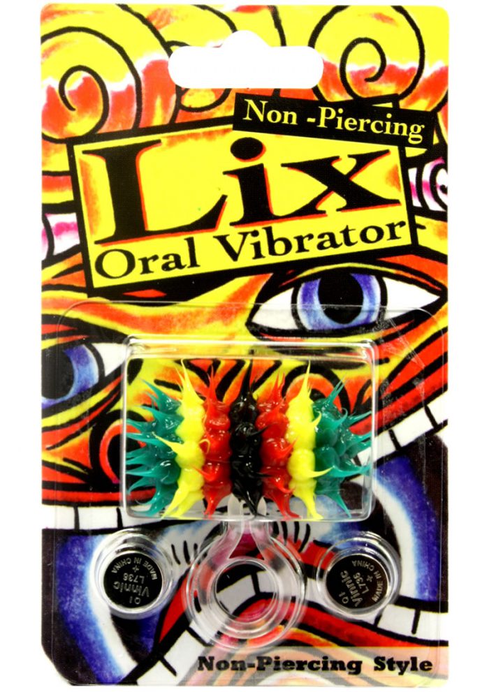 Lix Non Piercing Oral Vibrator Rasta Multicolor
