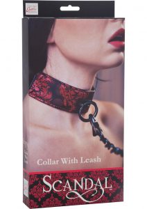 Scandal Collar With Leash Red/Black