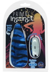 Primal Instinct Wired Remote Control Bullet Tiger Print Blue