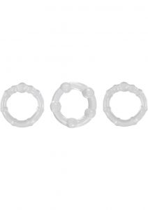 Renegade Intensity Rings Cockrings Clear 3 Each Per Pack