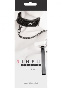 Sinful Black Adjustable Collar