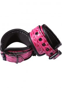 Sinful Vinyl Wrist Cuffs Pink