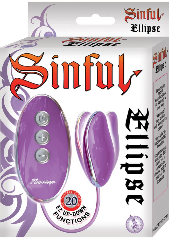 Sinful Ellipse Wired Remote Control Egg Purple