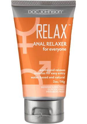 Relax Anal Relaxer For Everyone Waterbased Lubricant 2 Ounce Bulk