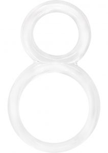 Ofinity Super Stretchy Double Silicone Cockring Waterproof Clear