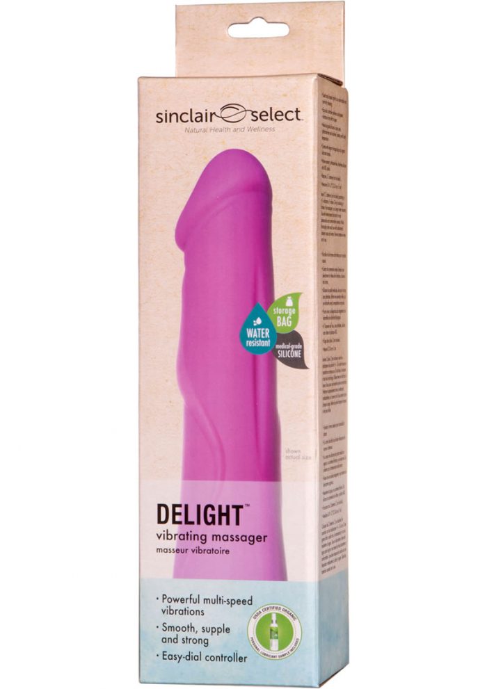 Sinclair Select Delight Silicone Vibrating Massager Water Resistant Pink