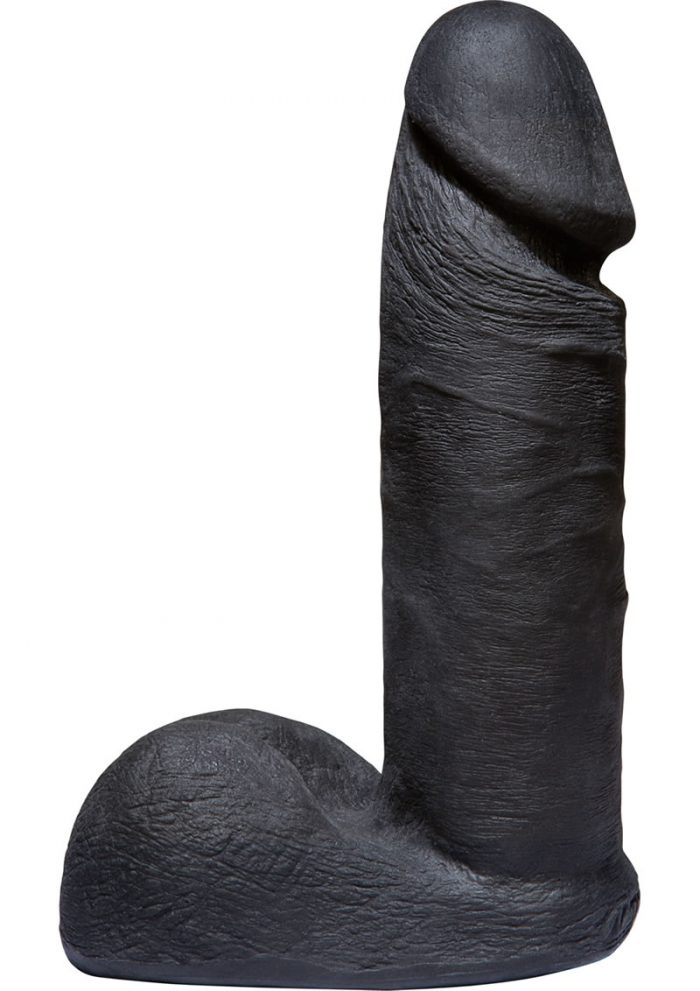 Vac U Lock Codeblack UR3 Realistic Cock With Balls Attachment Black 6 Inch