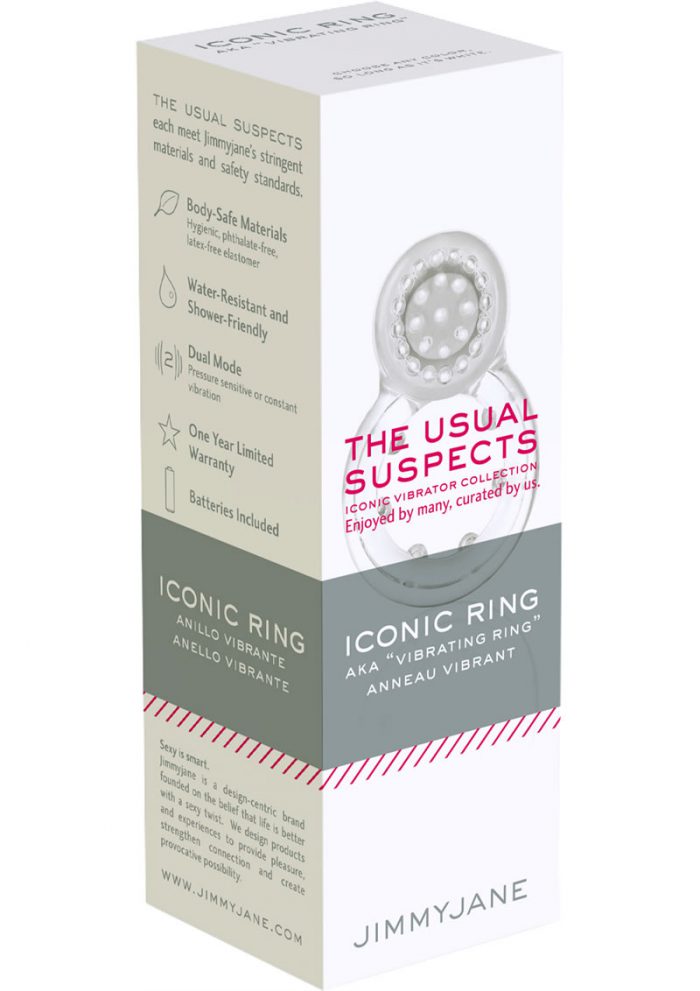 JimmyJane The Usual Suspects Iconic Ring Clear