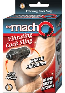 MachO Vibrating Cock Sling Black 3 Inch