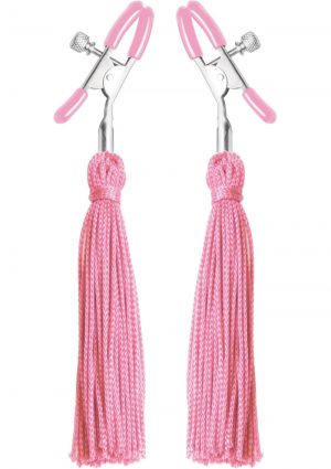Frisky Nipple Clamps With Tassels Pink