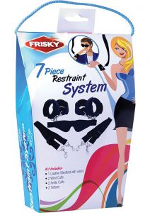 Frisky 7 Piece Bed Restraint System Black