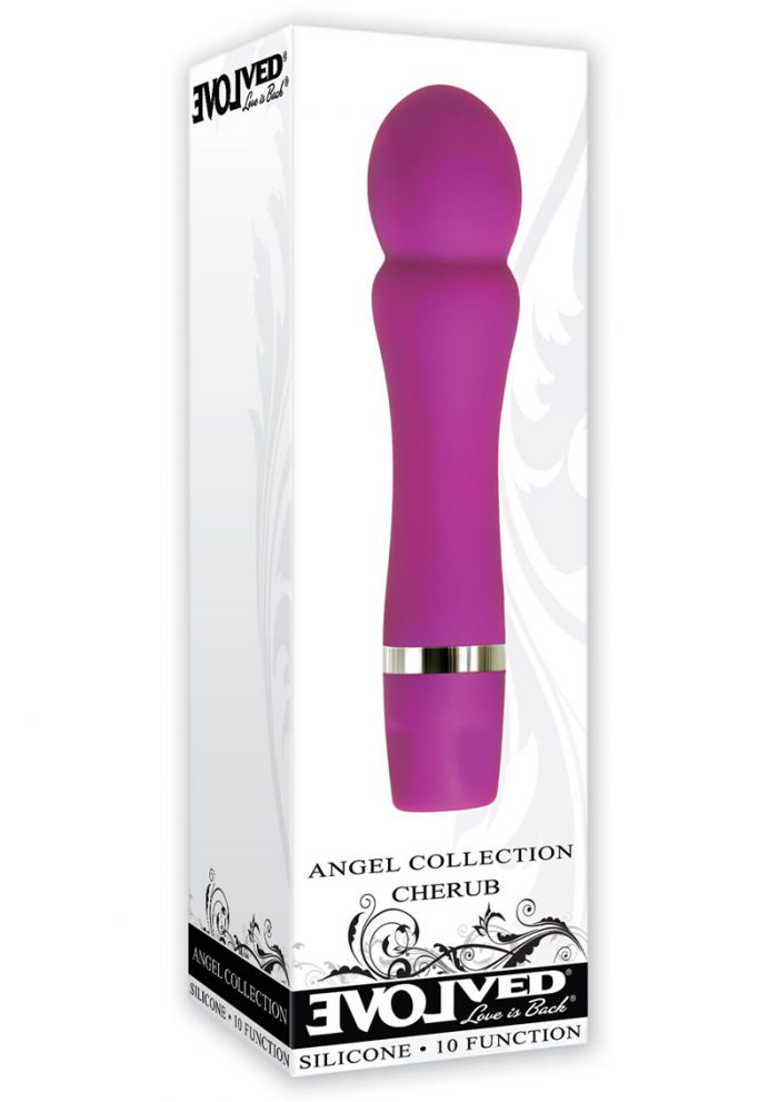 Evolved Angel Collection Silicone Cherub Vibe Waterproof Purple