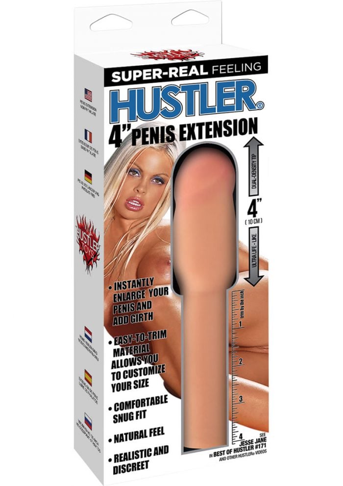 Hustler 4 Inch Penis Extension Flesh 8 Inch