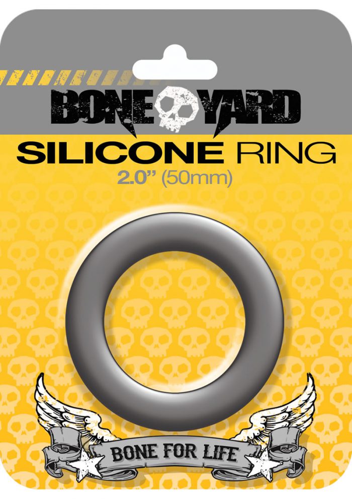 Bone Yard Silicone Ring Cockring Grey 2 Inch Diameter
