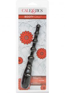 Booty Call Booty Flexer Silicone Beaded Anal Probe Waterproof Black 5.75 Inch