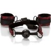 Scandal Breathable Ball Gag With Cuffs