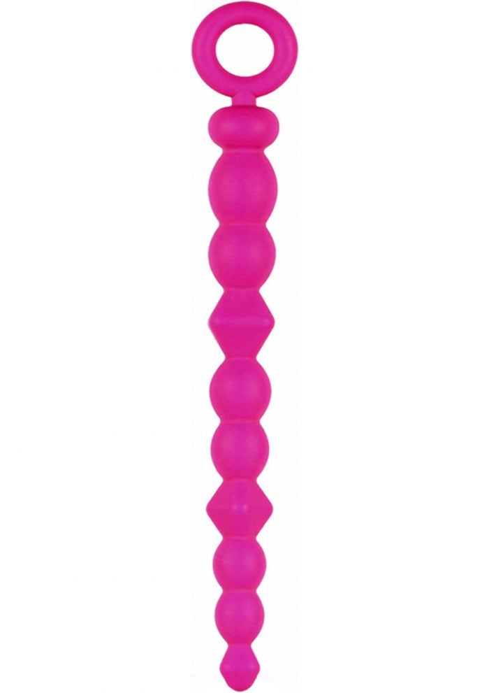 Luxe Flexible Silicone Beads Pink 9.7 Inch
