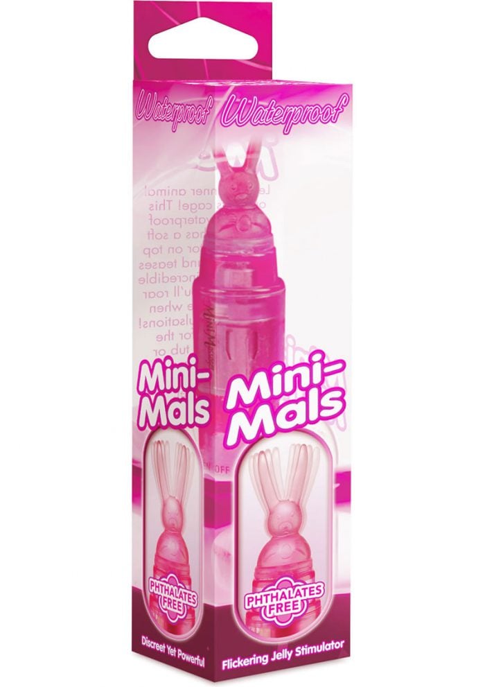 Mini Mals Bunny Massager Waterproof 4 Inch Pink