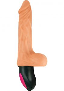 Natural Realskin Hot Cock #2 USB Rechargeable Warming Realistic Vibrator Waterproof Flesh 6.5 Inch