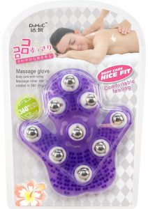 Simple and True Roller Balls Massager Glove Purple