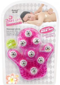 Simple and True Roller Balls Massager Glove Pink