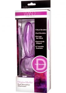 Wand Essentials Original Rabbit Dual Stimulation Attachment Purple 6.5 Inch