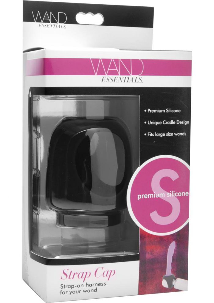 Wand Essentials Silicone Strap Cap Wand Attachment Black