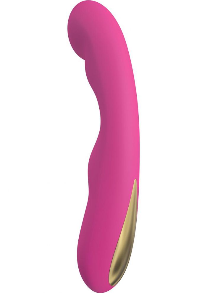 Rhythm Dandiya Silicone Contoured G-Spot Stimulator USB Rechargeable Showerproof Pink