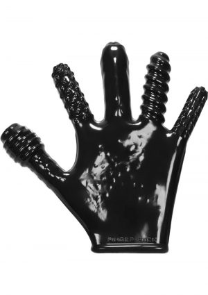 Finger Fuck Textured Glove Flex Black