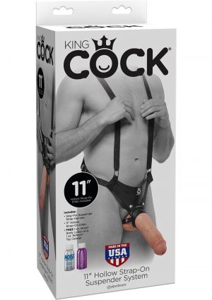 King Cock Hollow Strap-On Suspender System Kit Flesh 11 Inch
