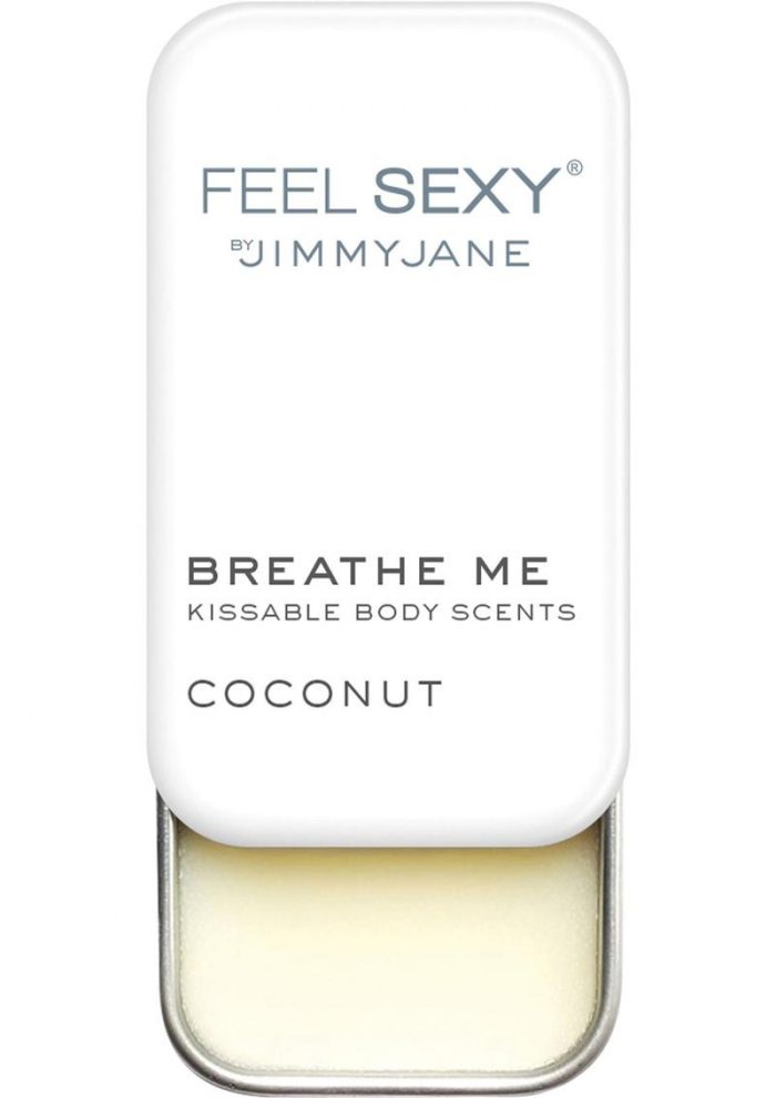 JimmyJane Feel Sexy Breathe Me Kissable Body Scents Coconut .28 Ounce Tin